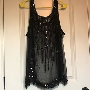 Black sequin blouse
